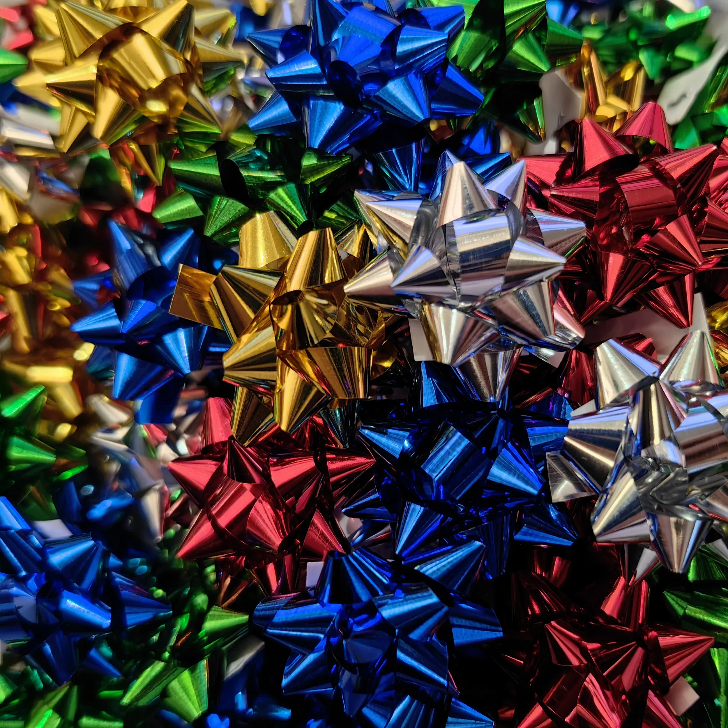 

50PCS Small Star Bows for Present Wrapping Multi Colors Christmas Ribbon Bows for Parties Birthdays Wedding Holidays