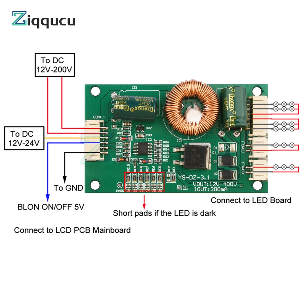 LCD Driver Board Universal 10-65 inch LED LCD TV Backlight Constant Current Driver Board Boost Adapter Board for LED TV Monitors