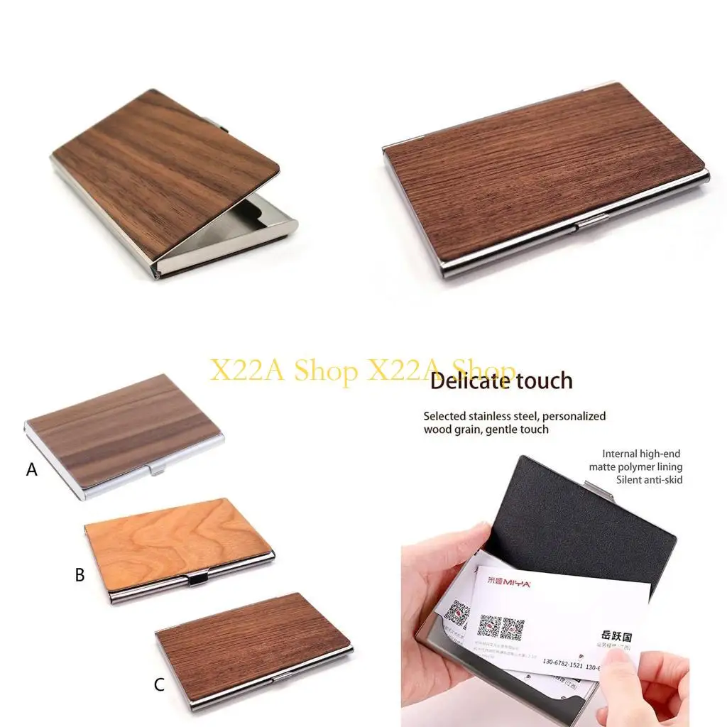 

Unique Handmade Business Card Holder Pocket Card, Credit for Case