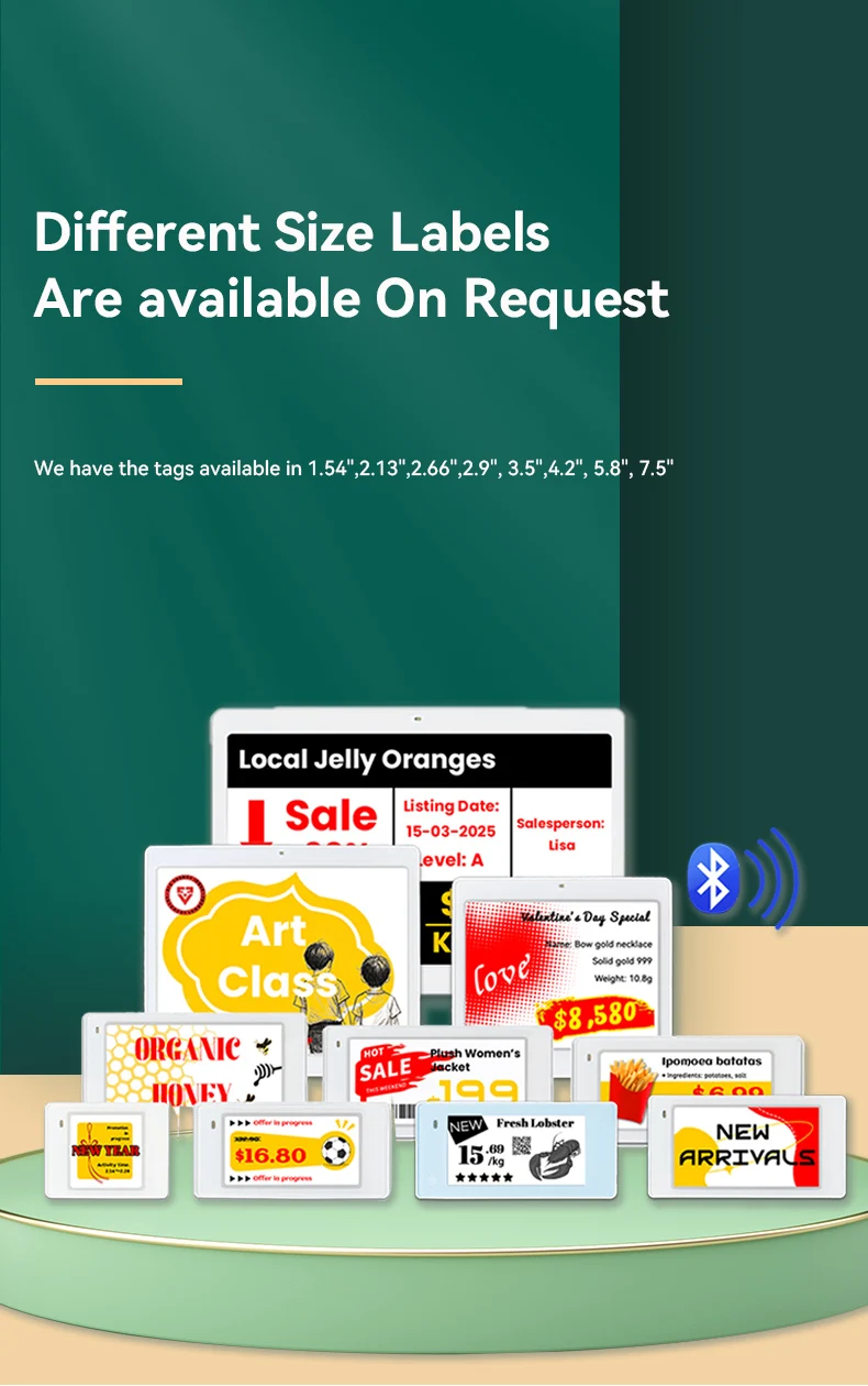 5pcs 3.5inch Smart Systems Digital Price Tag Eink Display for Retail Store Electronic Tag Price