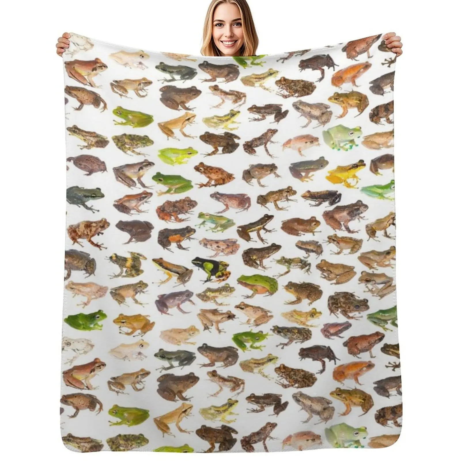 101 Frogs of Madagascar, First Edition Throw Blanket Ultra Soft Flannel Fleece Blanket for All Seasons