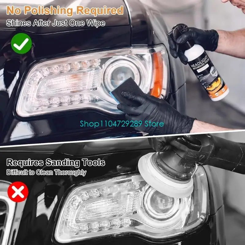 D8KE Oxidized Headlight Care for Car Lens Cleaning and Detailing