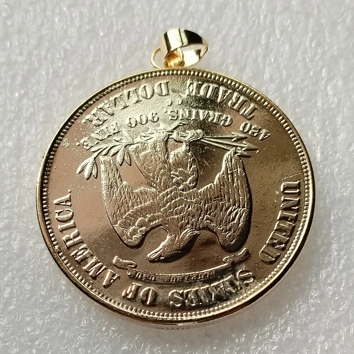 Trade Dollar Coin Pendants for DIY Necklace Jewelry Gold/Silver Plated Accessories