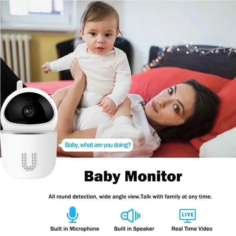 5MP Tuya WiFi Camera 1080P Home Indoor Video Surveillance Baby Monitor Smart Life CCTV Camera, Google Home and Amazon Alexa