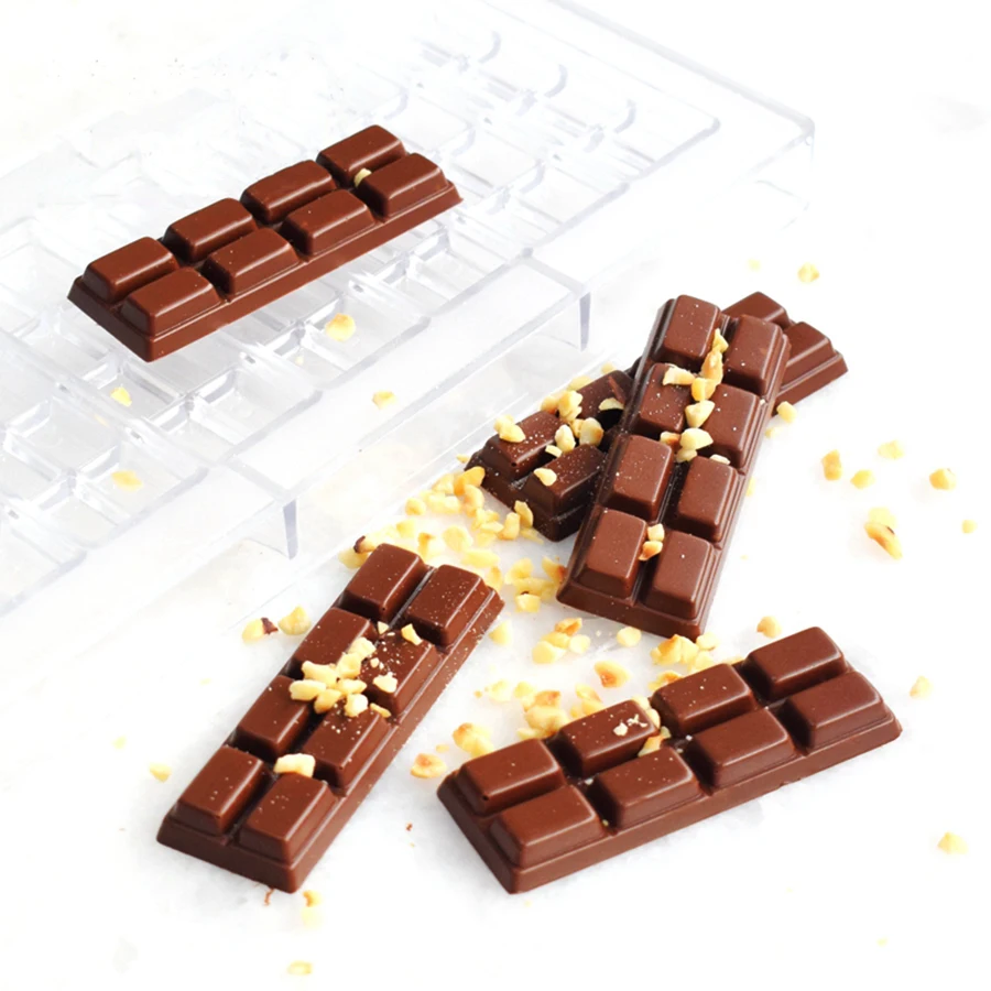 Break Apart Chocolate Bar Mold, DIY Homemade Candy Pastry Baking Mould for Confectionery Making & Cake Decoration