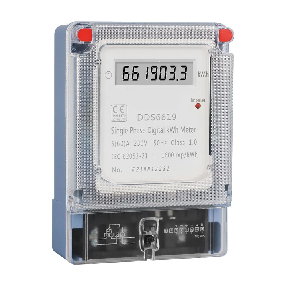

Energy Meter 60A Meter AC 220V Energy Meter Accurate Measurement Data Transmission High Current Capacity For Energy Management