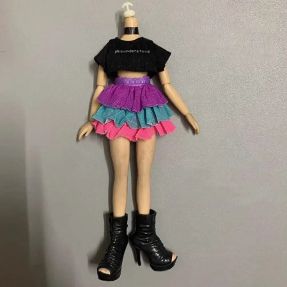 Moda boneca vestidos roupas casuais usa boneca bonito roupa saia diy acessórios crianças brinquedos para 1/6 bjd 27 28 28 28cm boneca