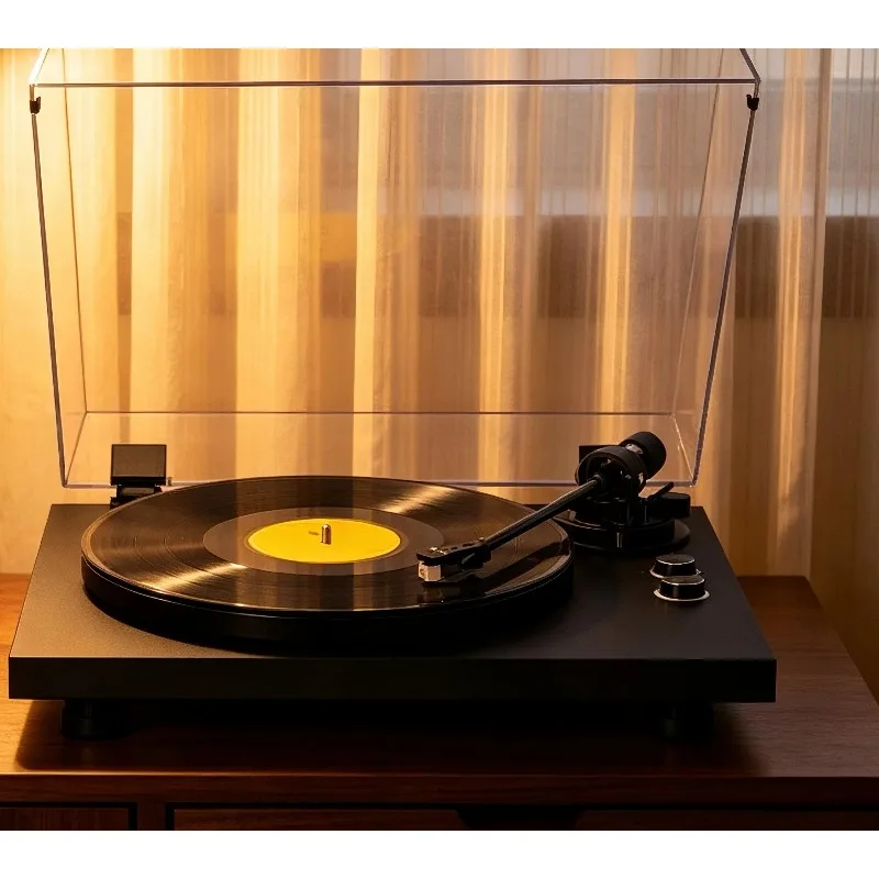 Professional Dynamic Magnetic Vinyl Record Player  HIFI High Fidelity Turntable with Bluetooth & Automatic Stop Function