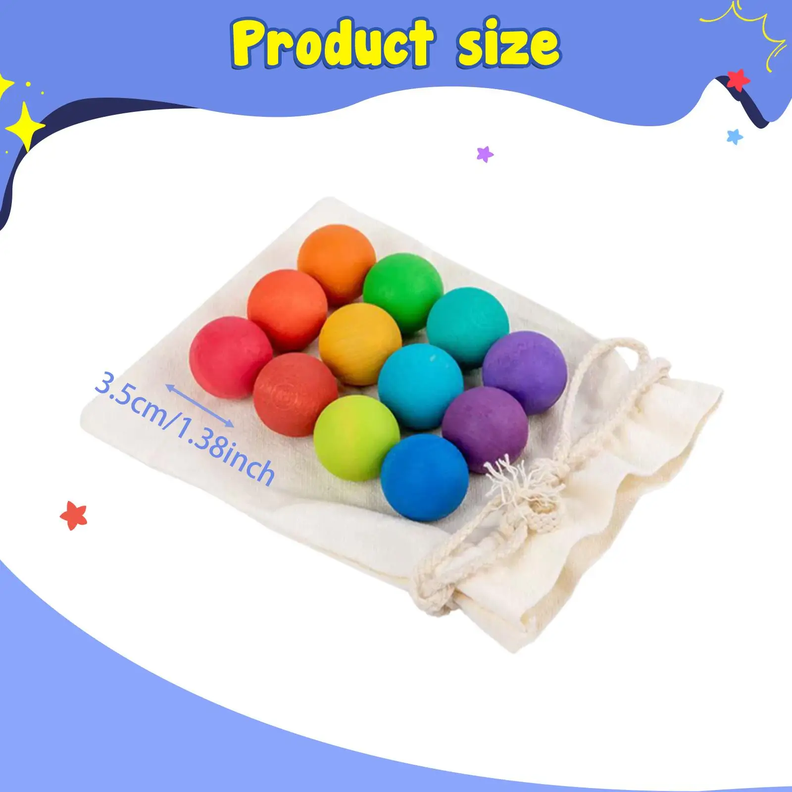 Boules en bois arc-en-ciel, apprentissage des couleurs, éducatives pour les tout-petits, filles, garçons et bébés