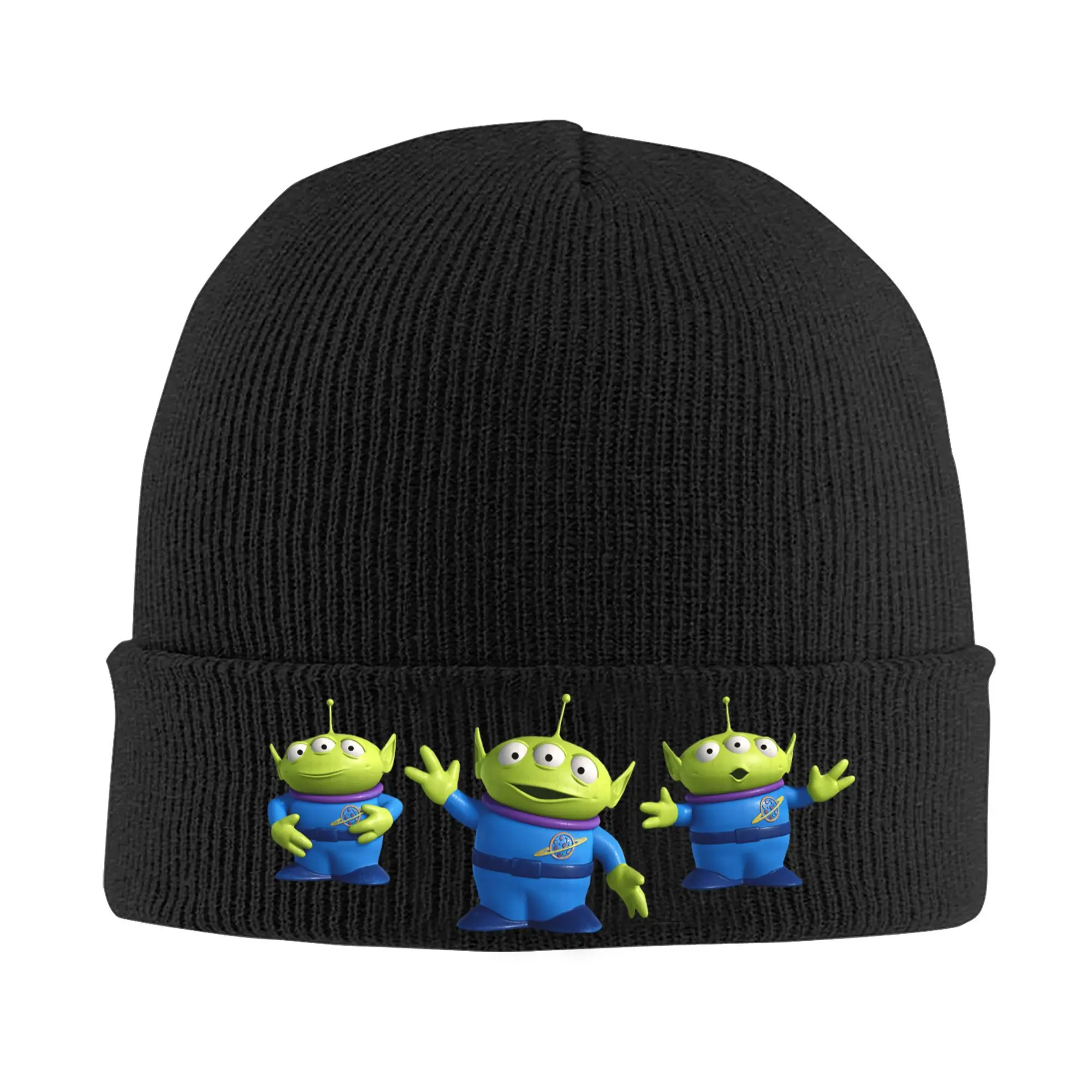 Custom Toy Story Aliens Skullies Beanies Caps Unisex Winter Warm Knitted Hat Men Women Hip Hop Adult  Bonnet Hat Outdoor Ski Cap