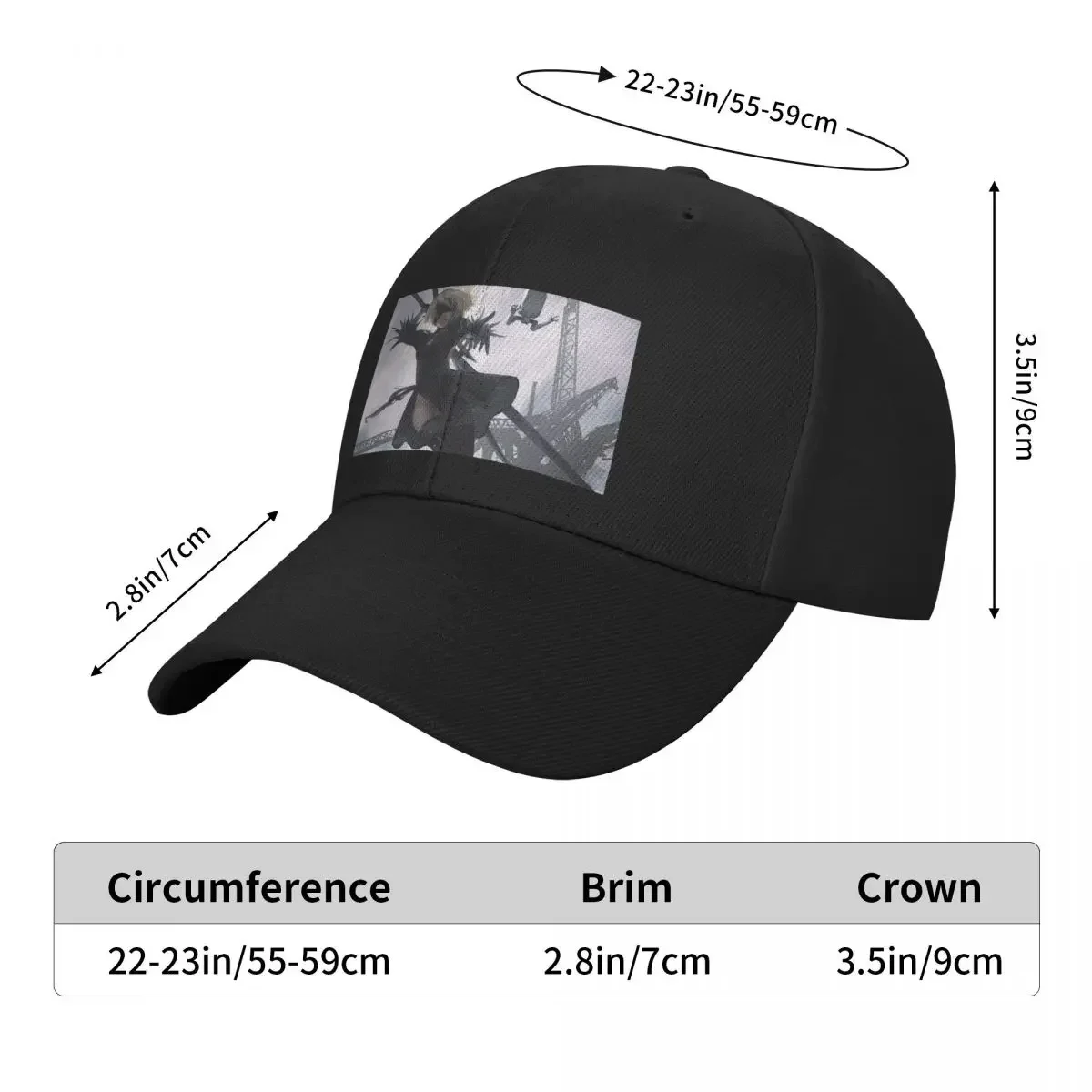 NieR AutomMiYoRHa-Chapeaux de baseball drôles pour hommes, chapeaux en polyester, chapeau réglable, casquette décontractée, chapeau de chauffeur de camion, mode