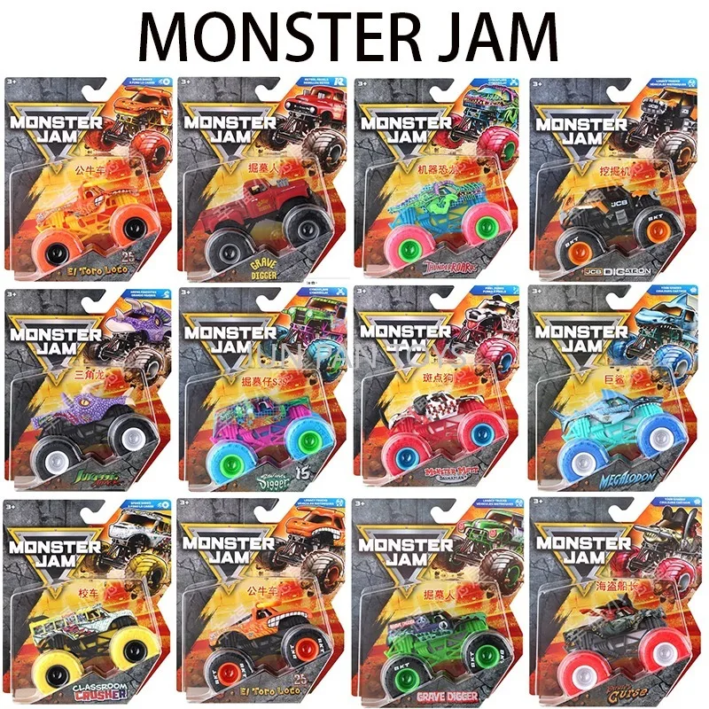 Colección Original Monster Jam de Camiones Monstruo a Escala 1:64, Cyberflare Pixel Punks, Vehículos con Chasis Metálico, Juguete de Auto, Regalo de Cumpleaños