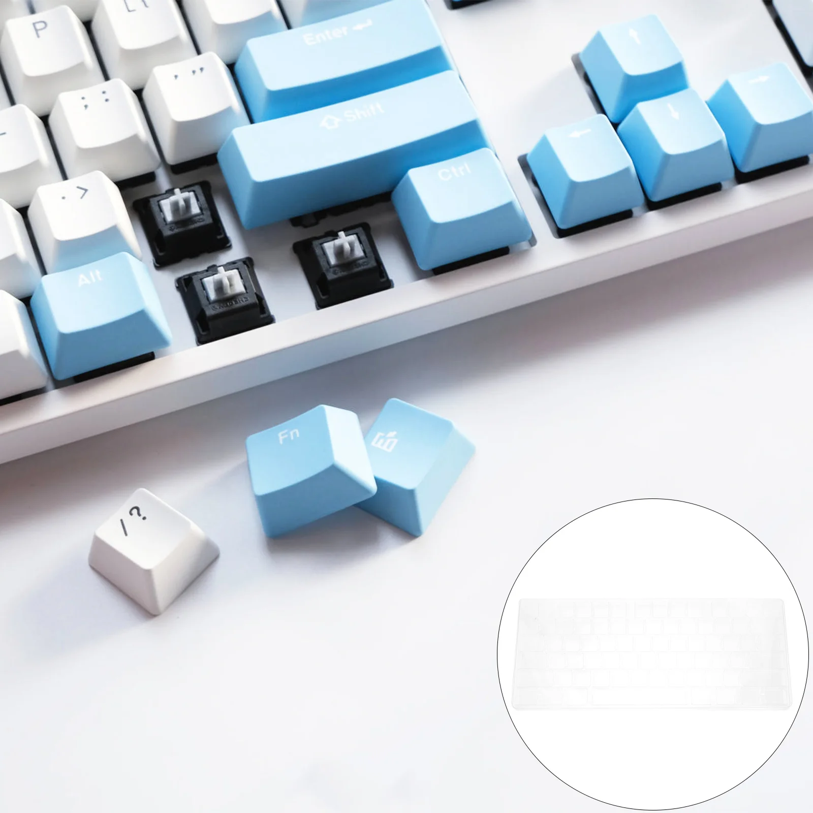 

1Set 3-Layer Organizer Case Exquisite Workmanship Practical Gift for Keyboard Fans Plastic Storage Box Keyboard Caps Organizer