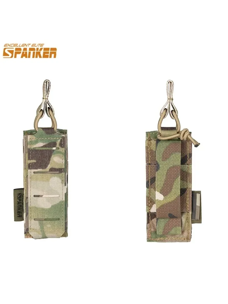 Pochette tactique ouverte pour chargeur de pistolet 9 mm, pochette simple pour chargeur, clip MOLLE Malice, cordon antichoc, nylon 500D, support pour lampe torche