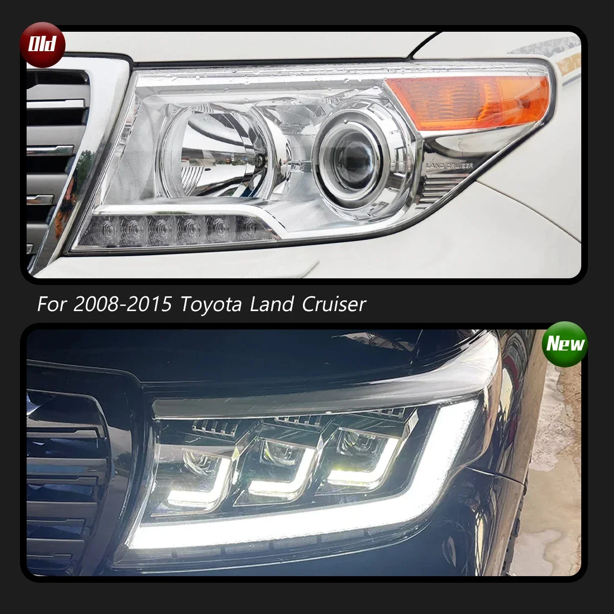 

TYPY Car Lights For Toyota Land Cruiser 2008-2015 Headlight LED Projetor head Lamp Daytime Running Light Automotive Accessories