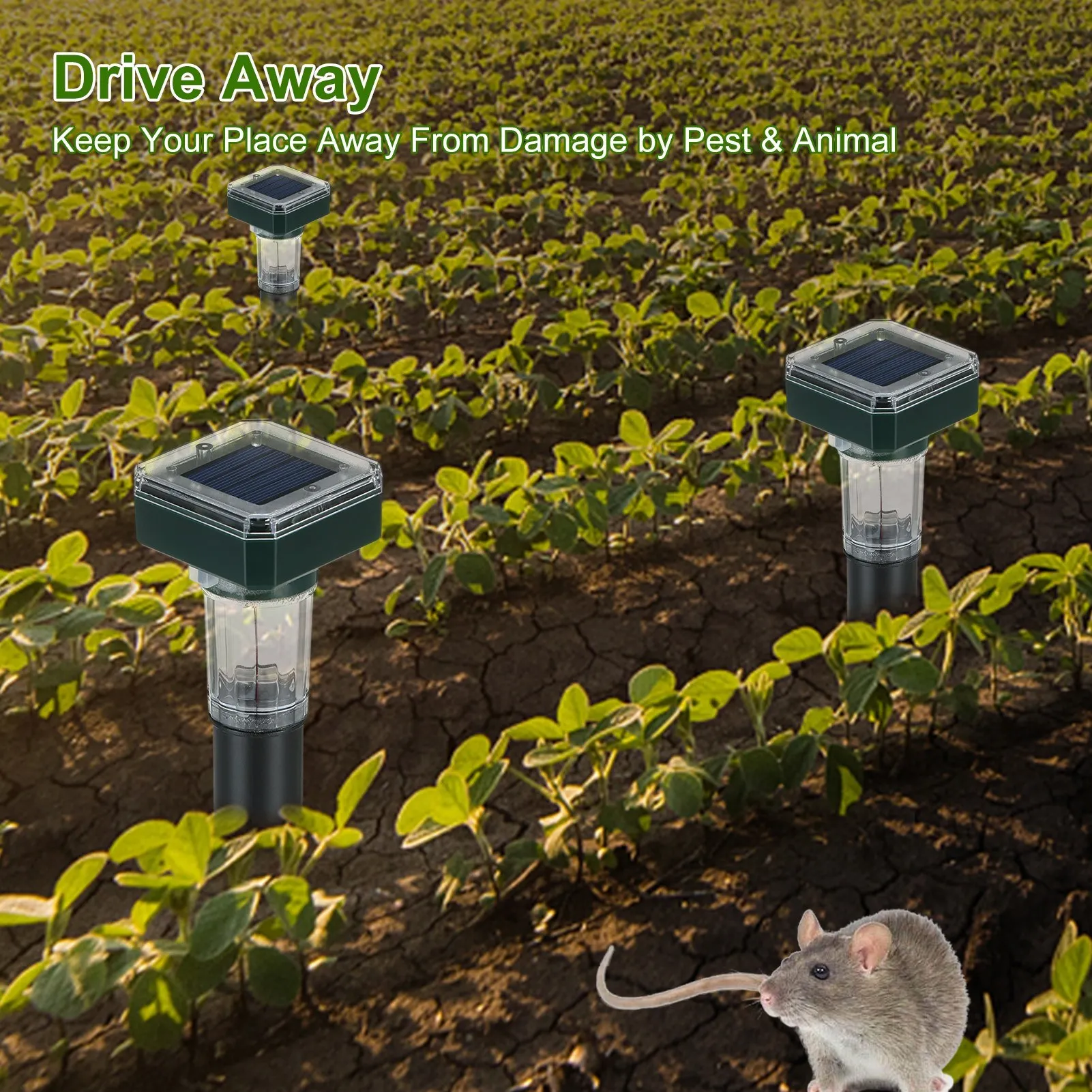 2PCS Solar Powered Energy Sound Wave Sonic Repeller IP44 Outdoor Garden Sensitive Light Control Lawn Lamp Multicolor