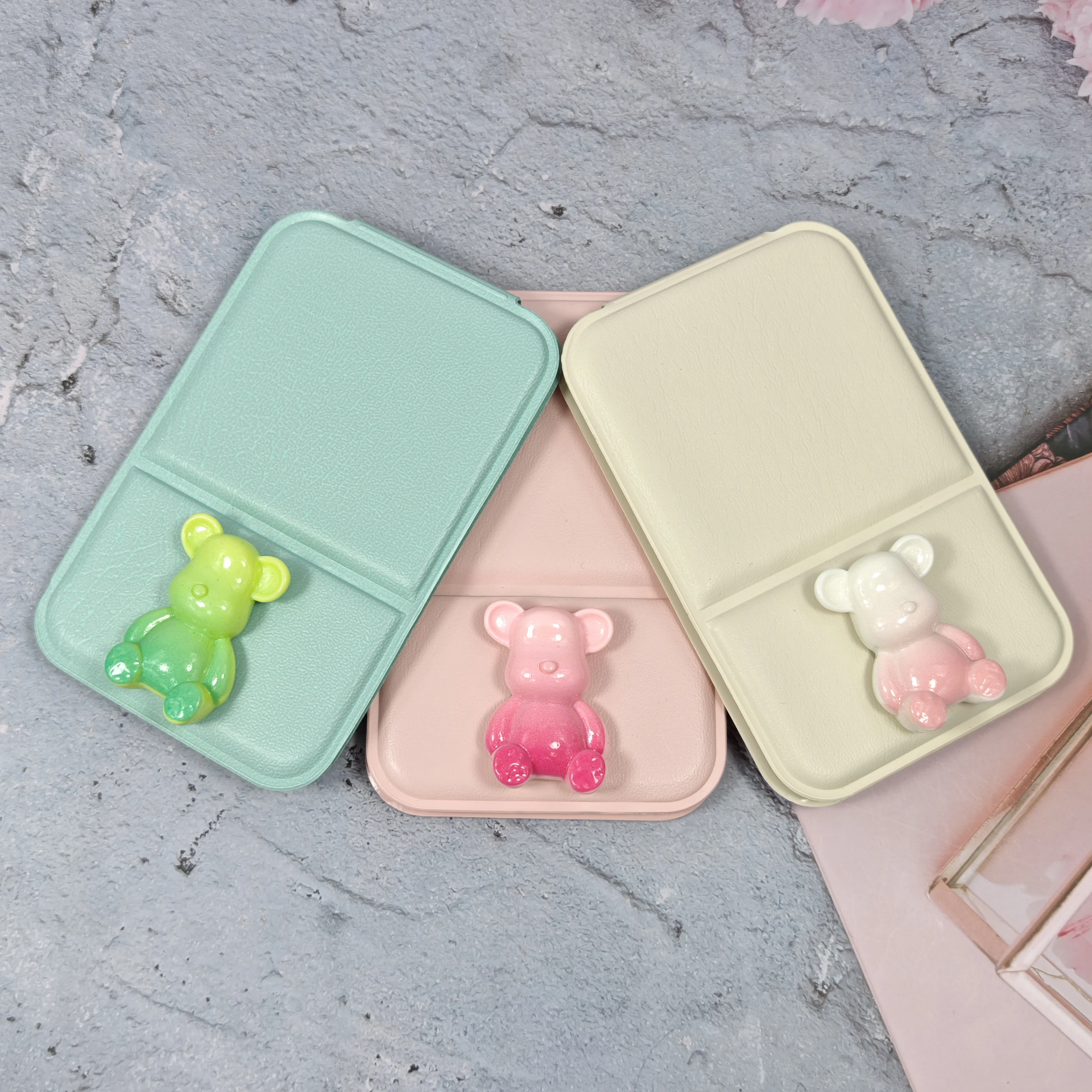 The Gradient Bear Makeup Mirror Is A Portable, Foldable, Handheld Desktop, And Freestanding Mini Mirror