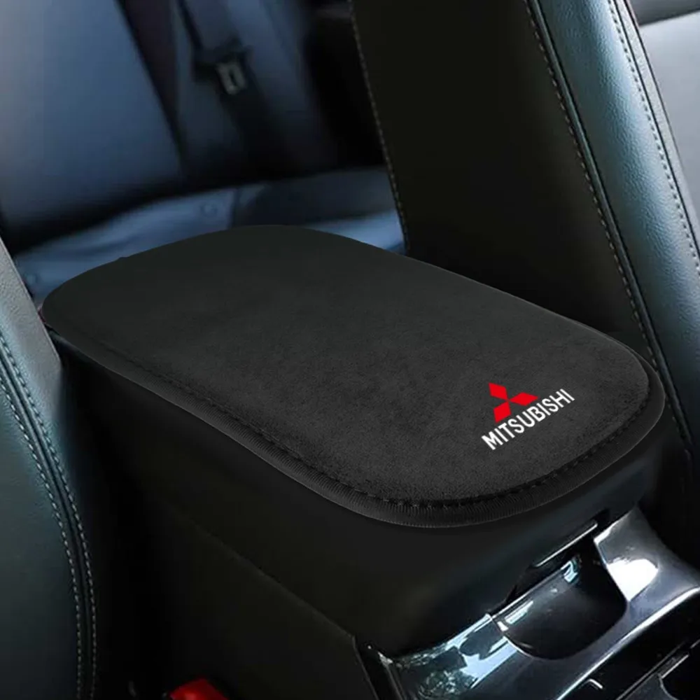 

Меховой кожаный коврик для подлокотника автомобиля, защитные накладки на подлокотник центральной консоли для Mitsubishi Ralliart Lancer EX Outlander ASX Competition