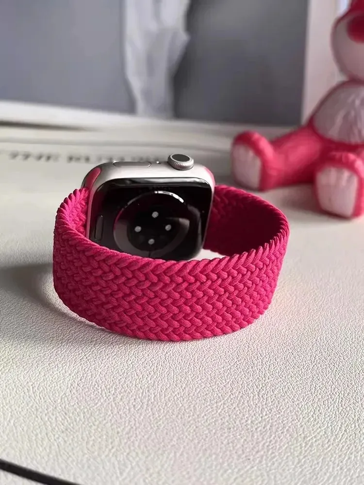 Band für Apple Watch Serie 11 10 46 mm 9 7 8 5 SE 6 41 mm 45 mm 40 mm 46 mm 42 mm Ultra 49 mm Armband Correa geflochtenes Solo-Loop-Armband