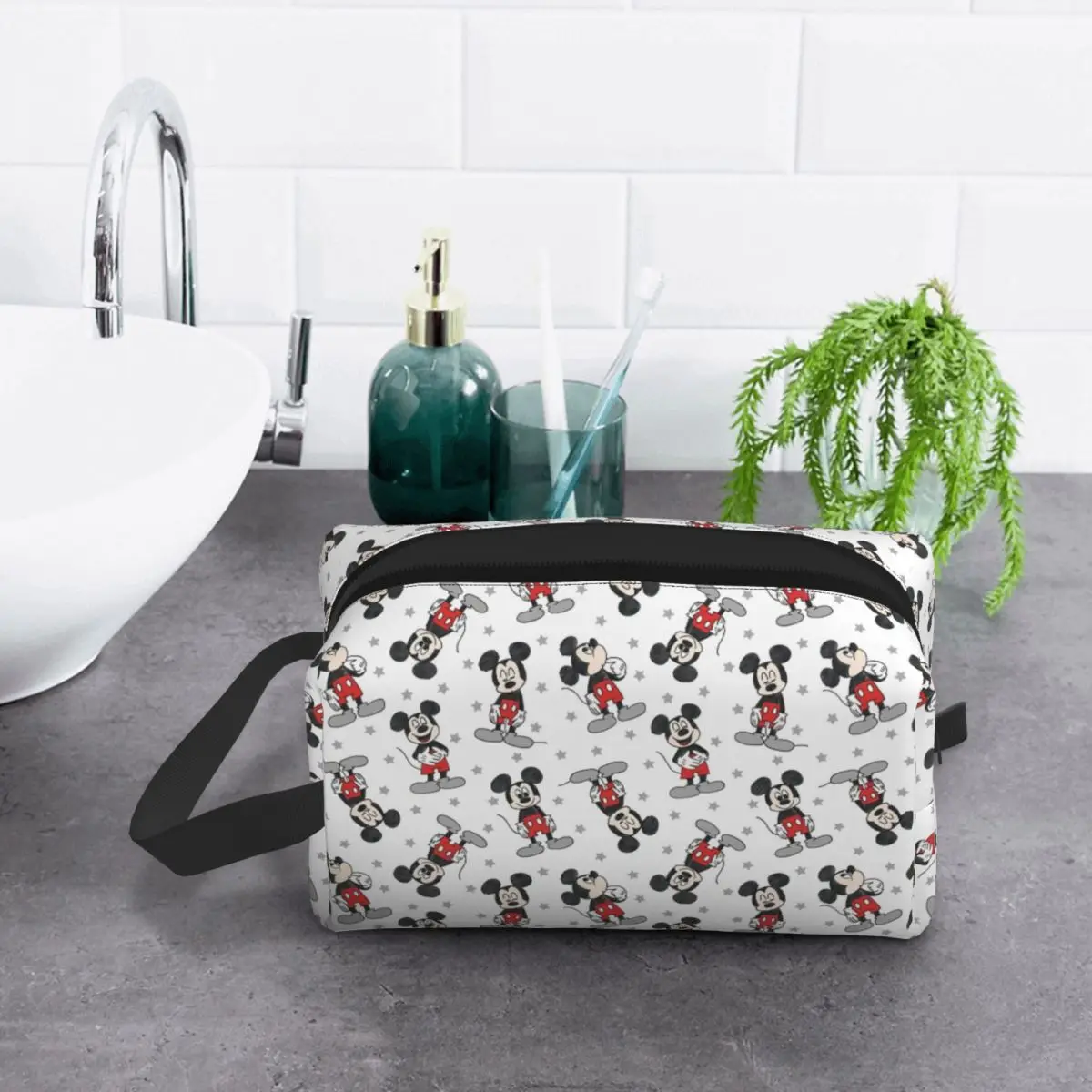 Borsa per il trucco personalizzata Mickey Mouse Star Manga per le donne borse da toilette per la conservazione della moda dell\'organizzatore