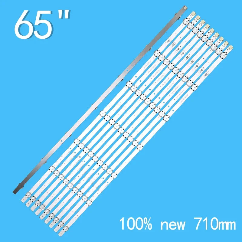 10PCS 3V 710mm LED Backlight Strips 7LED For Grundig 65GUB8862 65GUB8866 65GUB8865 65GUB8867 65GUB8864 Arcelik 65Inch 3PCM00731A