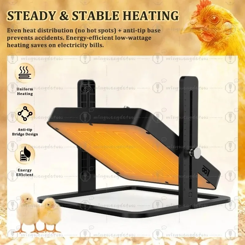 Intelligent Chicken Brooder with Heating Plate Safety Temperature Control Small Pet Brooding Box Heating Equipment