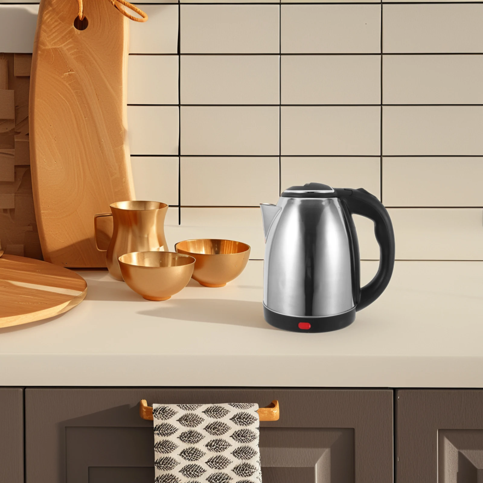 

Electric Water Kettle Stainless Steel Quick Boil Automatic Shut Off Safety Home Use Hot Water Jug Kettle Heater Boiler