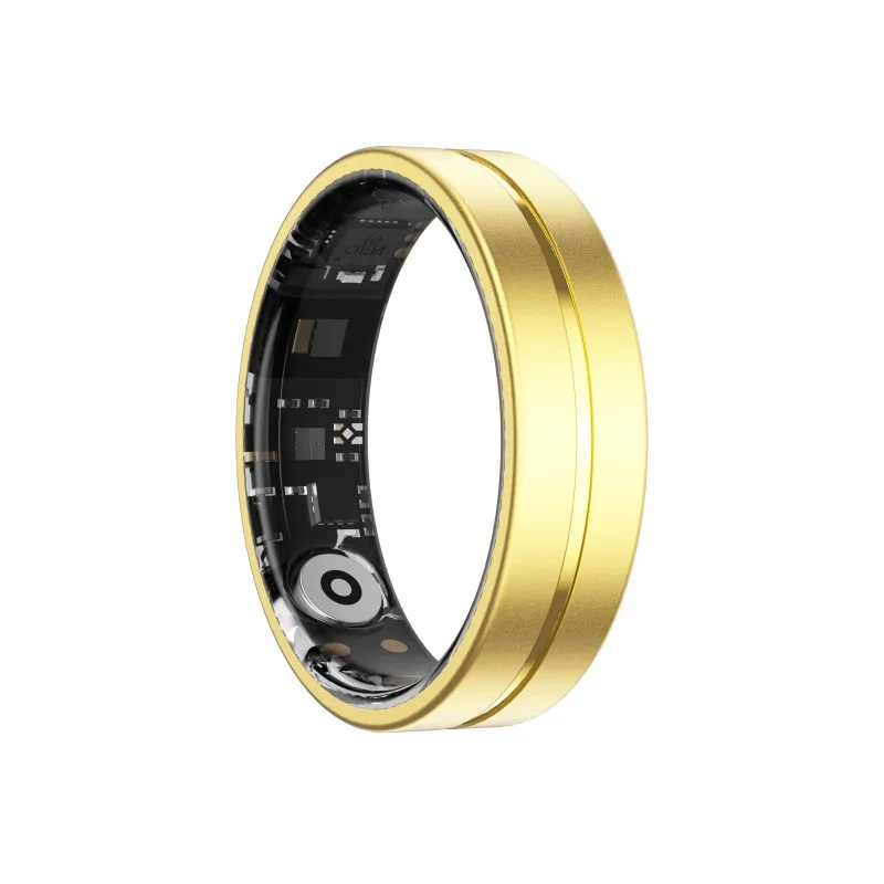 خاتم ذكي ذهبي رائع قابل للتخصيص OEM/ODM ممارسة صحية مستشعر معدل ضربات القلب خواتم ذكية للنساء IP68 مقاوم للماء بلوتوث 5.1