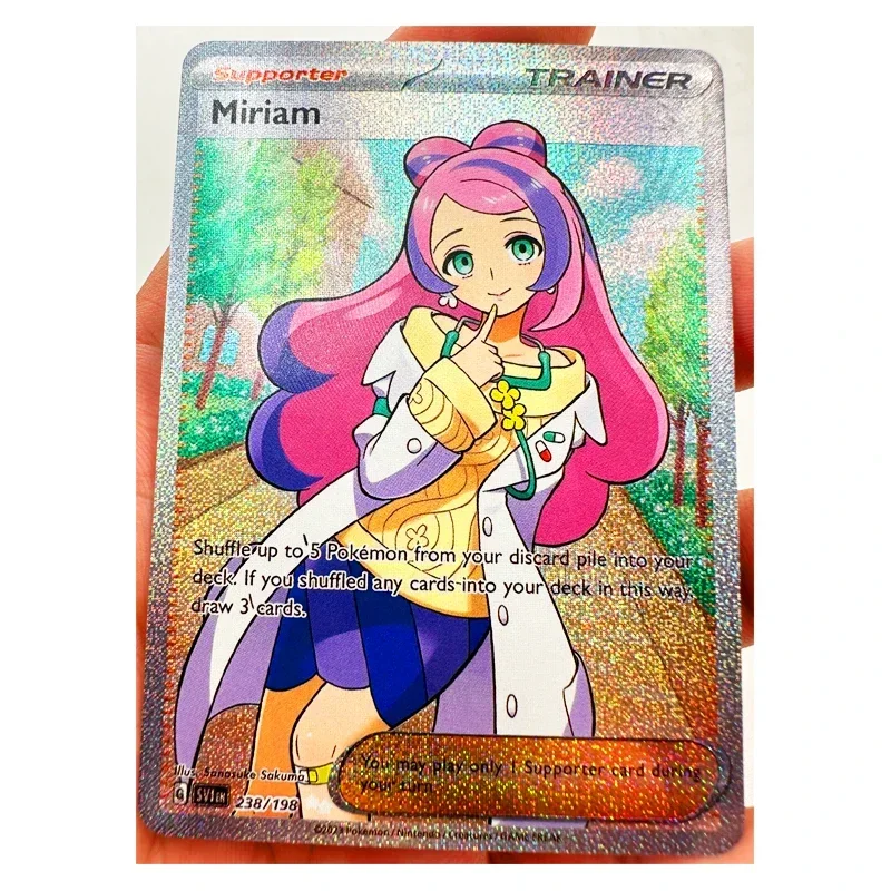 9 sztuk/zestaw trener Lillie Marnie Cynthia angielskie zabawki hobby Hobby kolekcje kolekcja gier karty Anime
