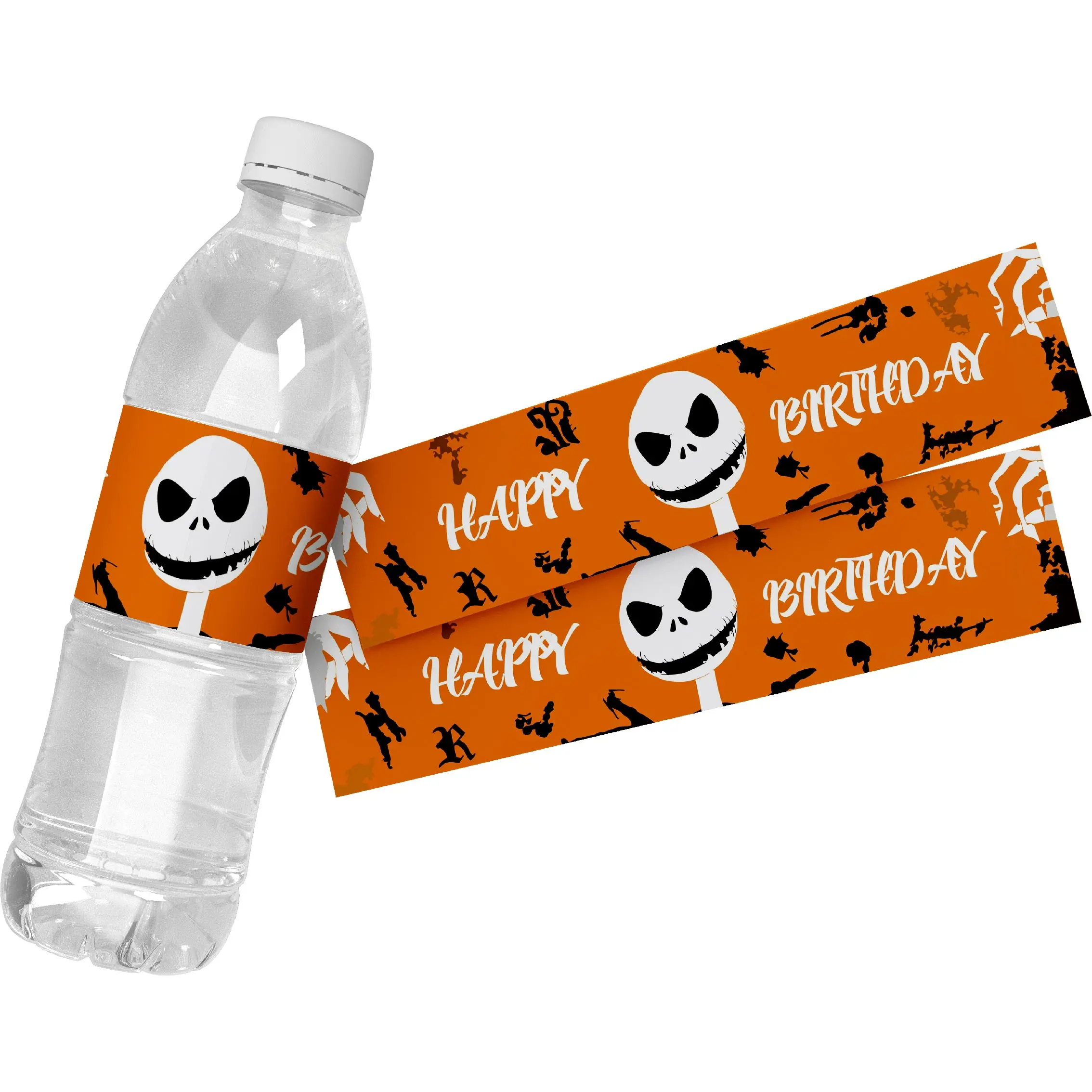 24pcs The Nightmare Before Christmas Theme Water Bottle Stickers Labels Birthday Party Bottle Wrapper Kids Baby Shower supplies