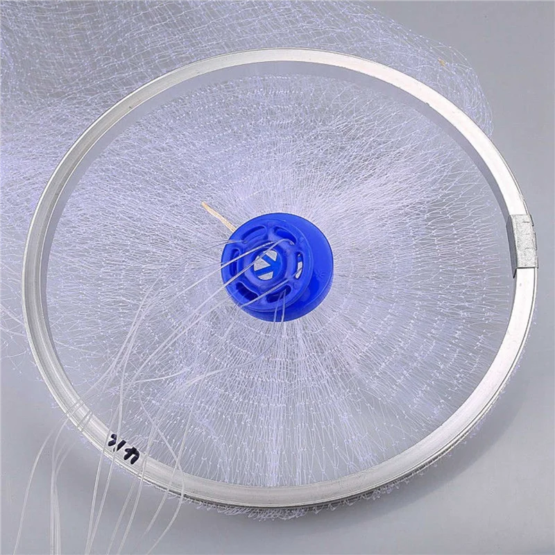 

2Pcs 8Ft Full Spread Nylon Filament Fish Gill Net Easy Throw Fishing For Hand Cast