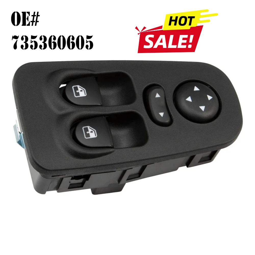 735360605 Car Electric Power Lifter Window Switch Push Button For -Fiat -Lancia Ypsilon 1.2 JTD 1.4 2003-2011 735346366