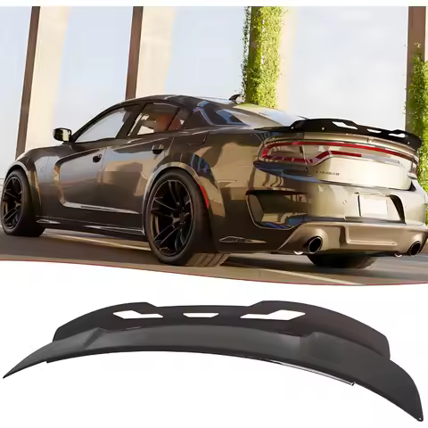 STSEV01 Rear Wickerbill Spoiler Wing Fit for Dodge Charger SE/SXT/SRT/GT/RT/Daytona/Scat Pack 2011-2023 Glossy Black Hellcat St