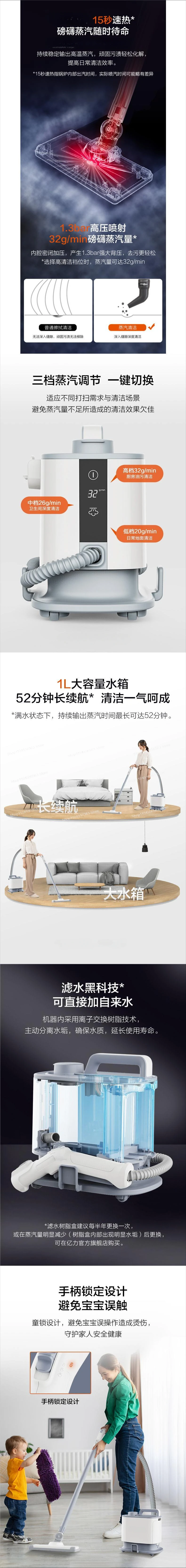 Высокотемпературный пароочиститель, стерилизация и удаление масла, швабра для чистки оборудования для бытовой кухни и туалета