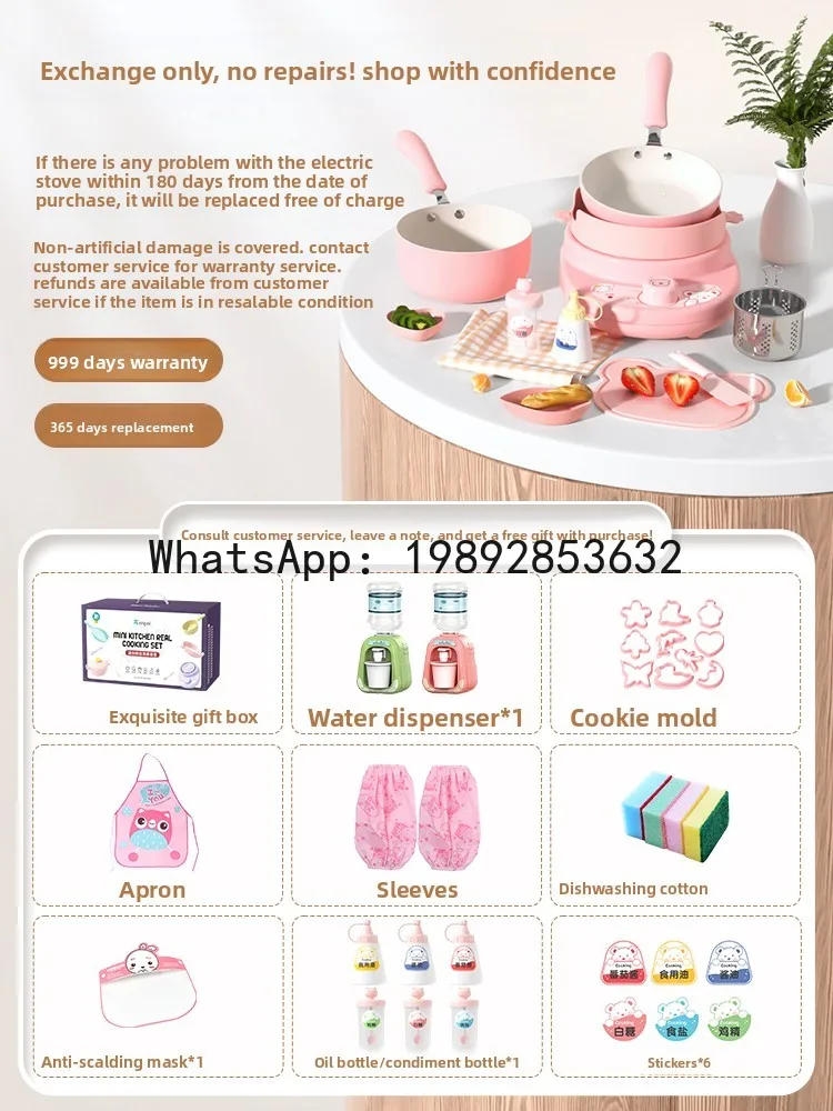 Mini Kitchen Real Cooking Full Set Real Version Cooking Edible Utensils Set Edible Teaching Aids