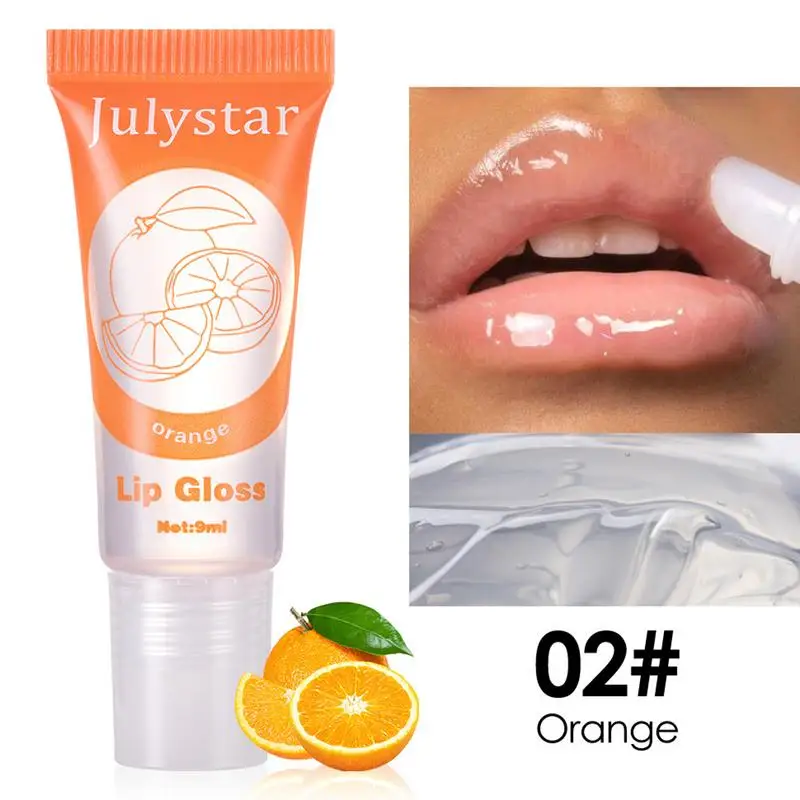 Lip Oil Gloss Fruit Flavor Moisturize Plumper Lips Tint Lip Balm Makeup Lip Balm 6X Lip Balm Daily Makeup Deep Moisturizing Lip