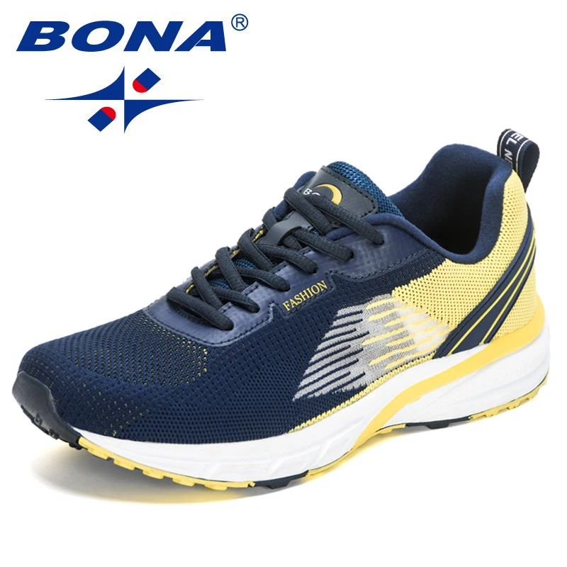 BONA New Popular Style Men Running Mesh Weaving Upper Sport Shoes ventilate Jogging Walking Sneakers Lace Up Free Shipping