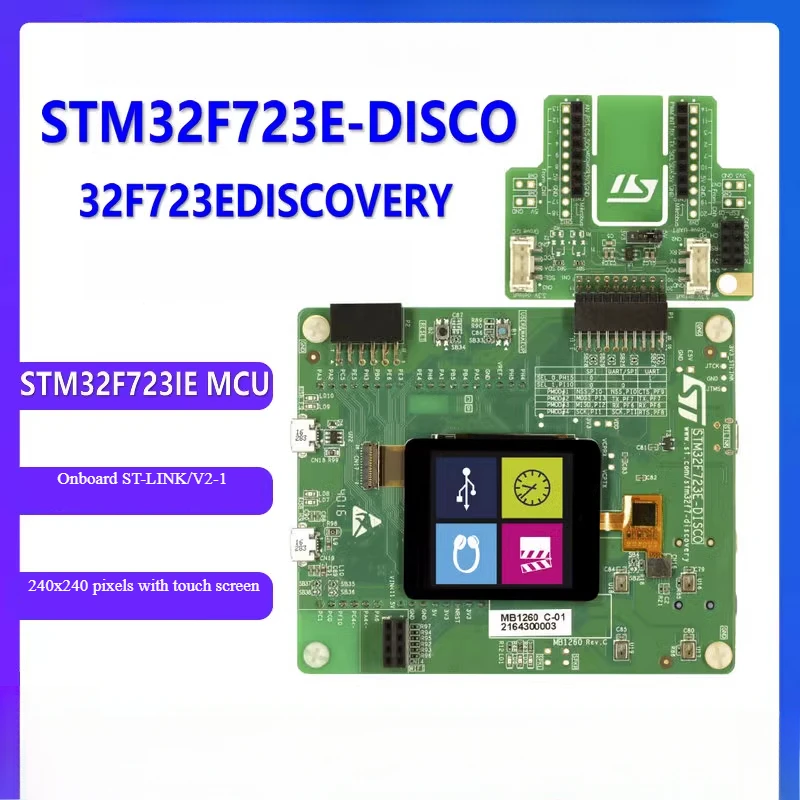 

STM32F723E-DISCO Development Board, Exploration Kit STM32F723IEK6 MCU