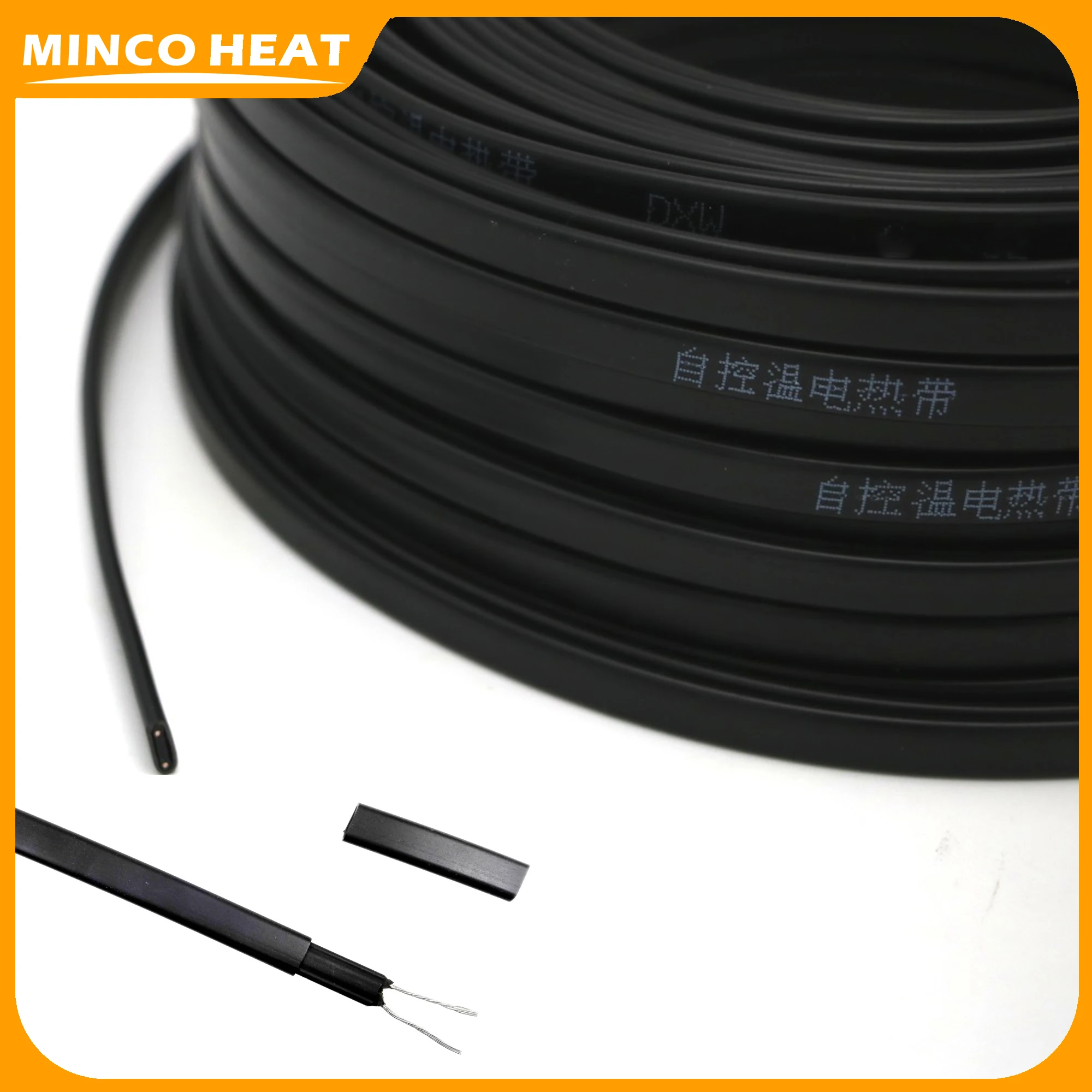 Minco Panas Harga Terbaik 20 W/m Kabel Tahan Api 0.5 ~ 7M Pipa Fleksibel Lembut Perlindungan Beku Kabel Pemanas Mengatur Diri