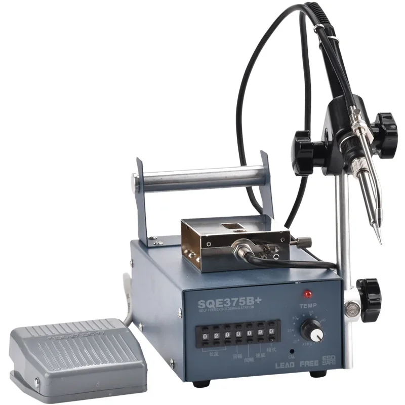 Universal Station Weld Tin Feeding Constant Temperature Welding 60W Circuit Board Foot Step Semi Automatic Soldering Machine