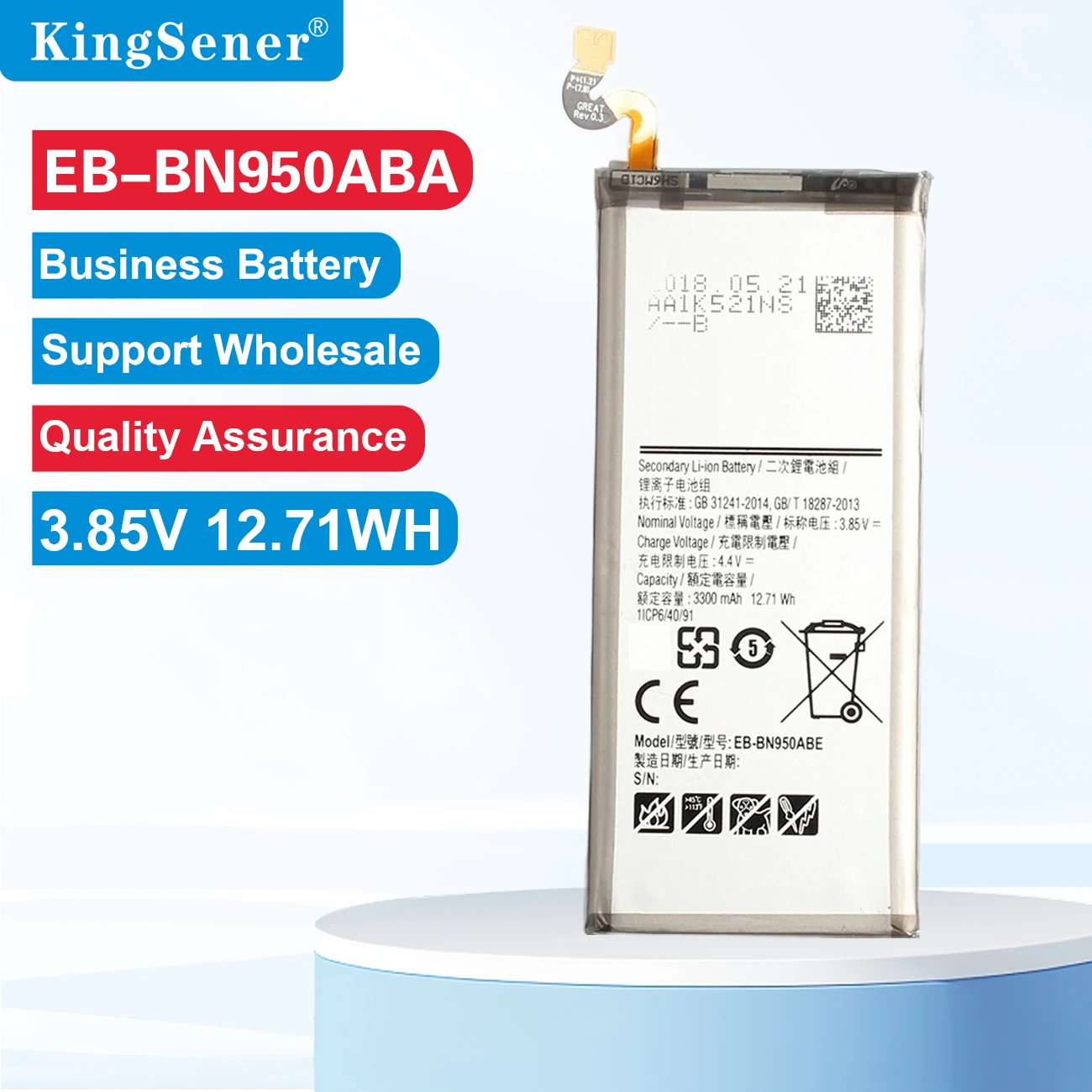 

3.85V 3300mAh EB-BN950ABA Replacement Battery For Samsung Galaxy Note 8 N950U N950U1 N950 N950W N950F N950FD