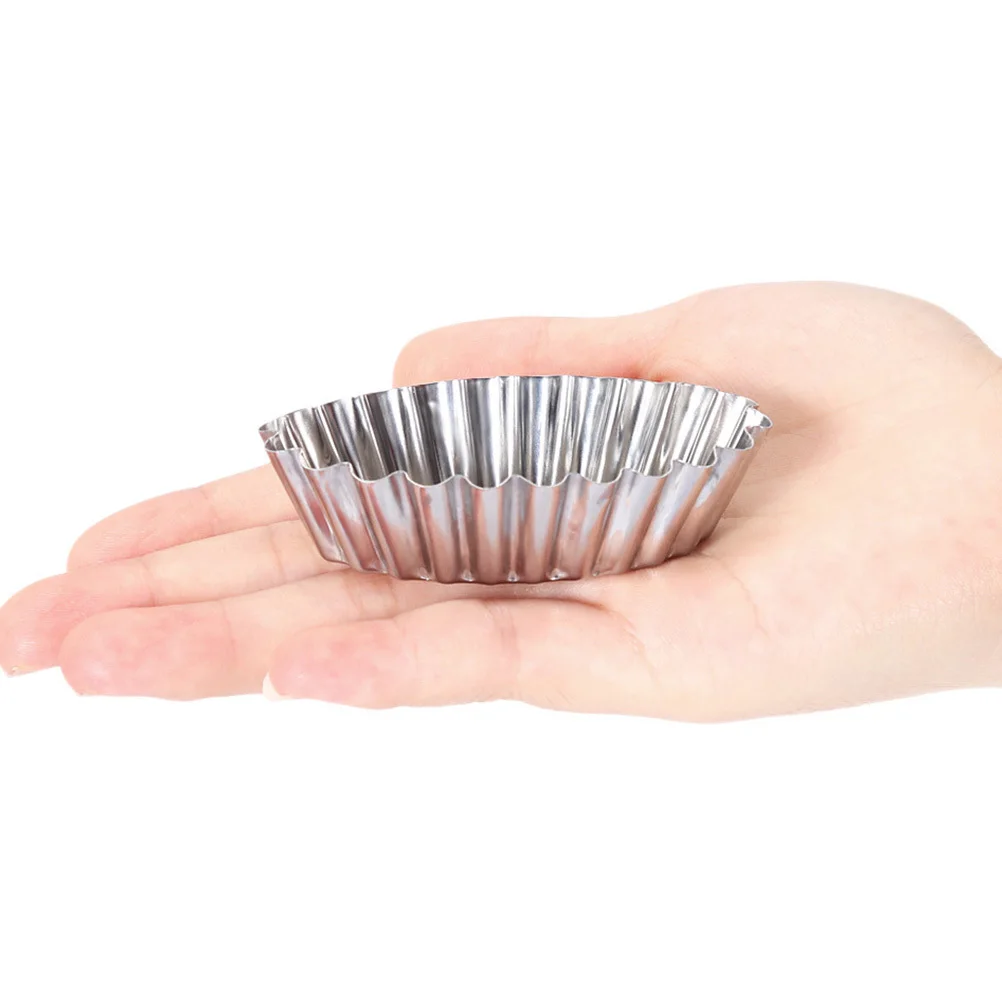 

6pcs Stainless Steel Egg Tart Molds Non-Stick Reusable Baking Molds For Pudding Cupcake Jelly Dessert Kitchen Supplies Tart Pan