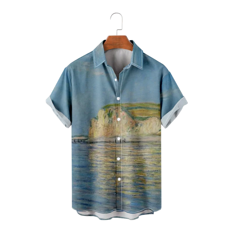 

Men Custom Button Down Summer Shirt Casual Graffiti Hawaii Loose Short Sleeve All Over Printed Shirt