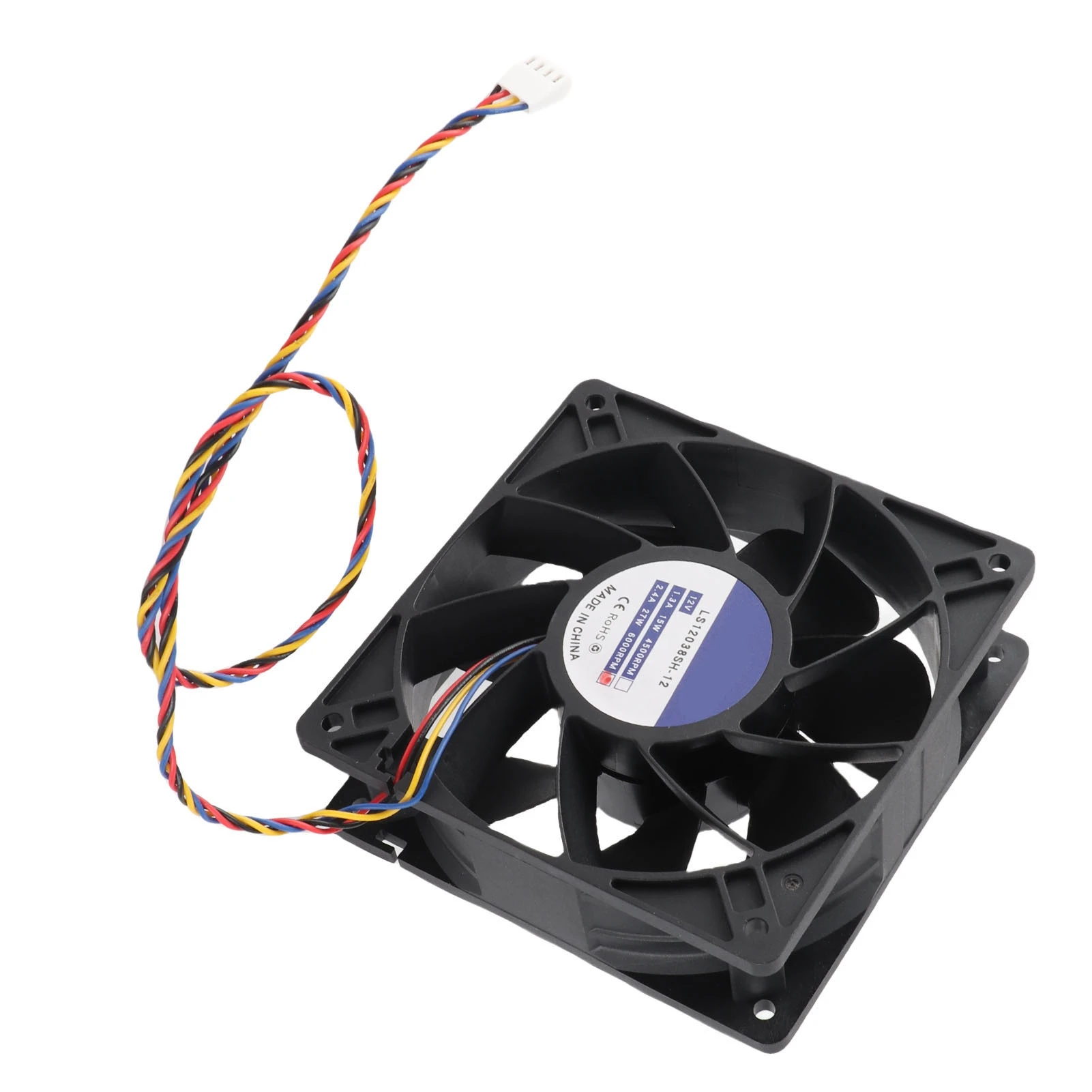 12cm Cooling Fan 120x38mm 6000rpm Computer Accessories 12V 2.7A 4pin FG DC Brushless PWM Computer Case Fan for Camera Servers