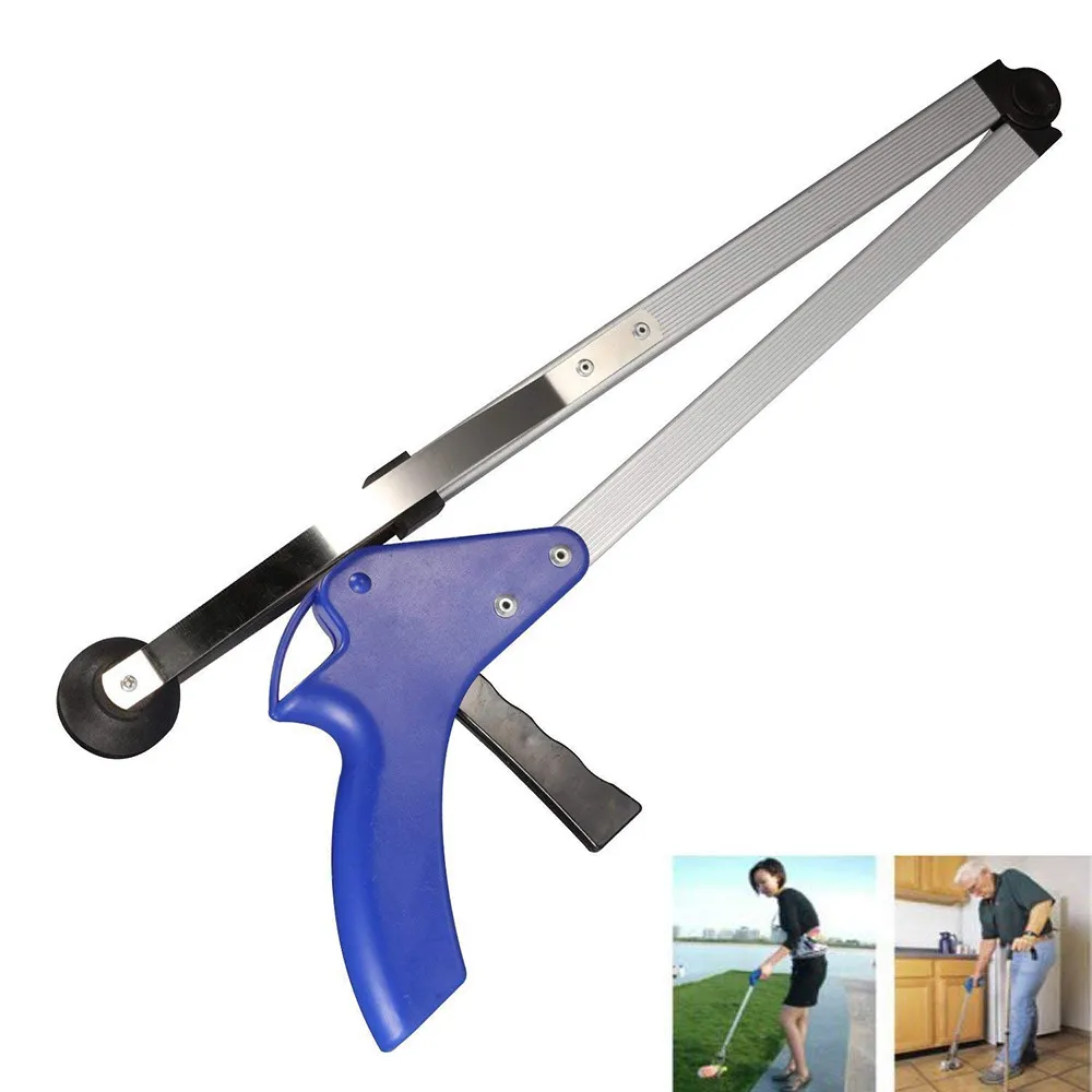 Extra Long Arm Extension Reacher Grabber Easy Reach Pick Up Tool Foldable Garbage Pick Up Tool Trash Rubbish Clip Dropshipping