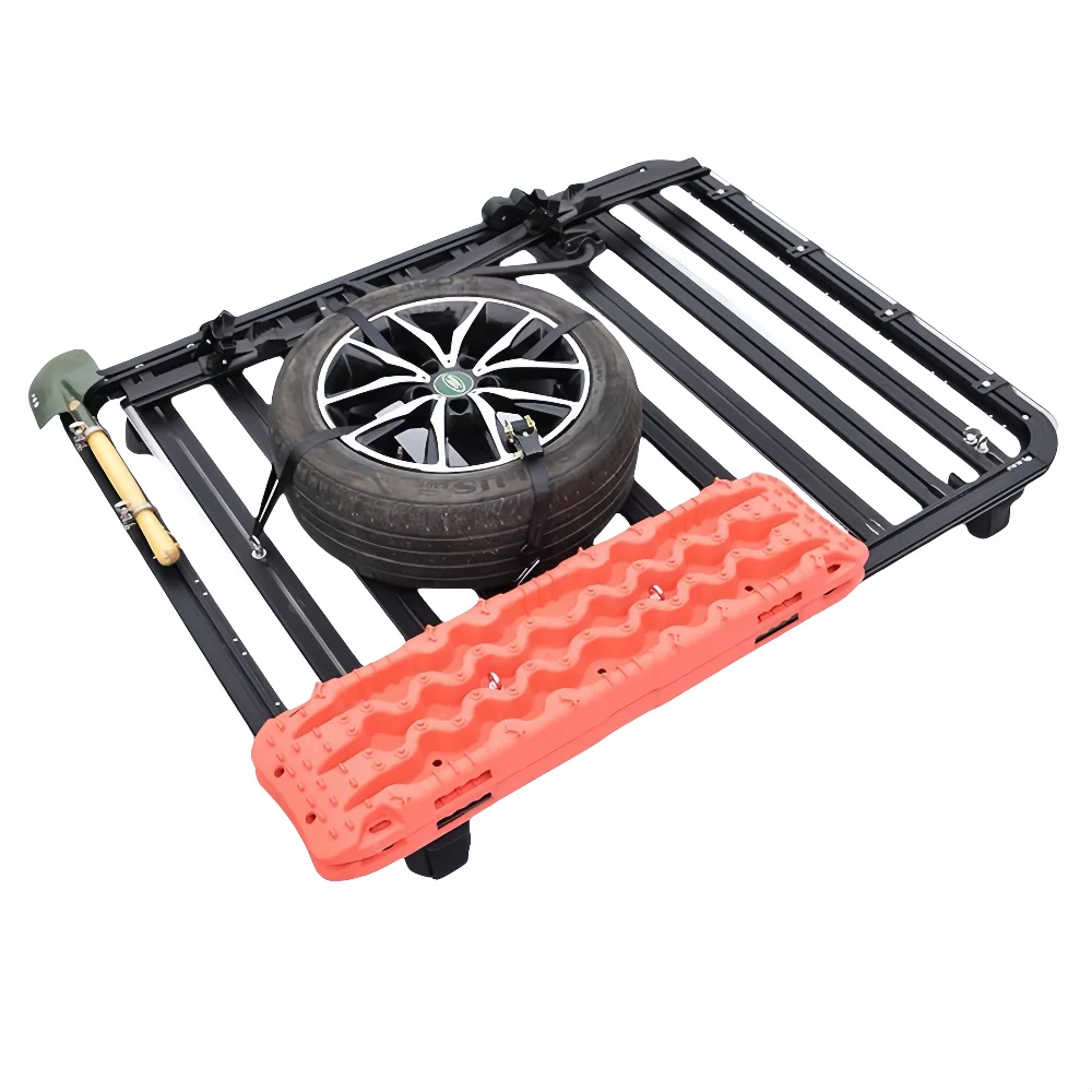 Space-Saving 4x4 Aluminum Alloy Cargo Carriers ABS Platform Basket Roof Rack Off-Road Roof Luggage Racks Jep Wrangler 4runner
