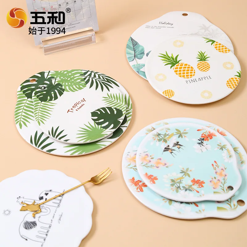 

Wuhe Nordic Creative Heat Insulation Pad Household Anti-scald Casserole Mat Large SizeinsWindproof Non-slip Kitchen Table Mat Co
