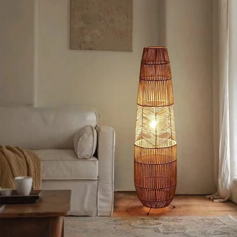 

Japanese Wabi Sabi Floor Lamps Designer Creative Living Room Bedroom Sofaside Homestay Zen Tea Room Corner LED Lighting Fixtures