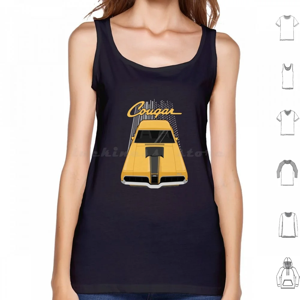 Cougar 1970-Gold Tank Tops Vest Sleeveless 1970 70 Xr7 Eliminator