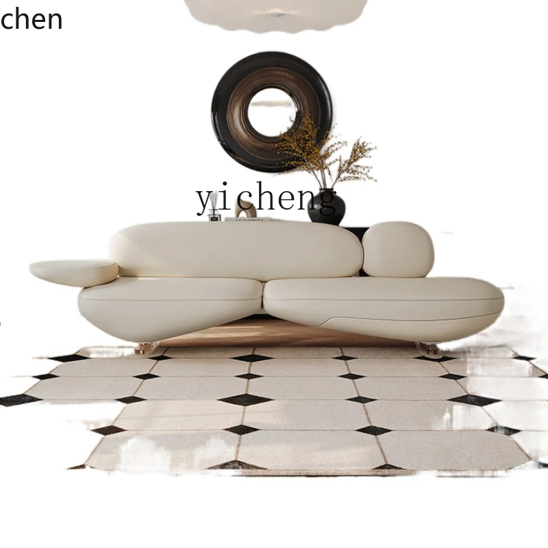 YFY Living Room Modern Minimalist Acrylic Suspended Pebble Sofa Designer Model